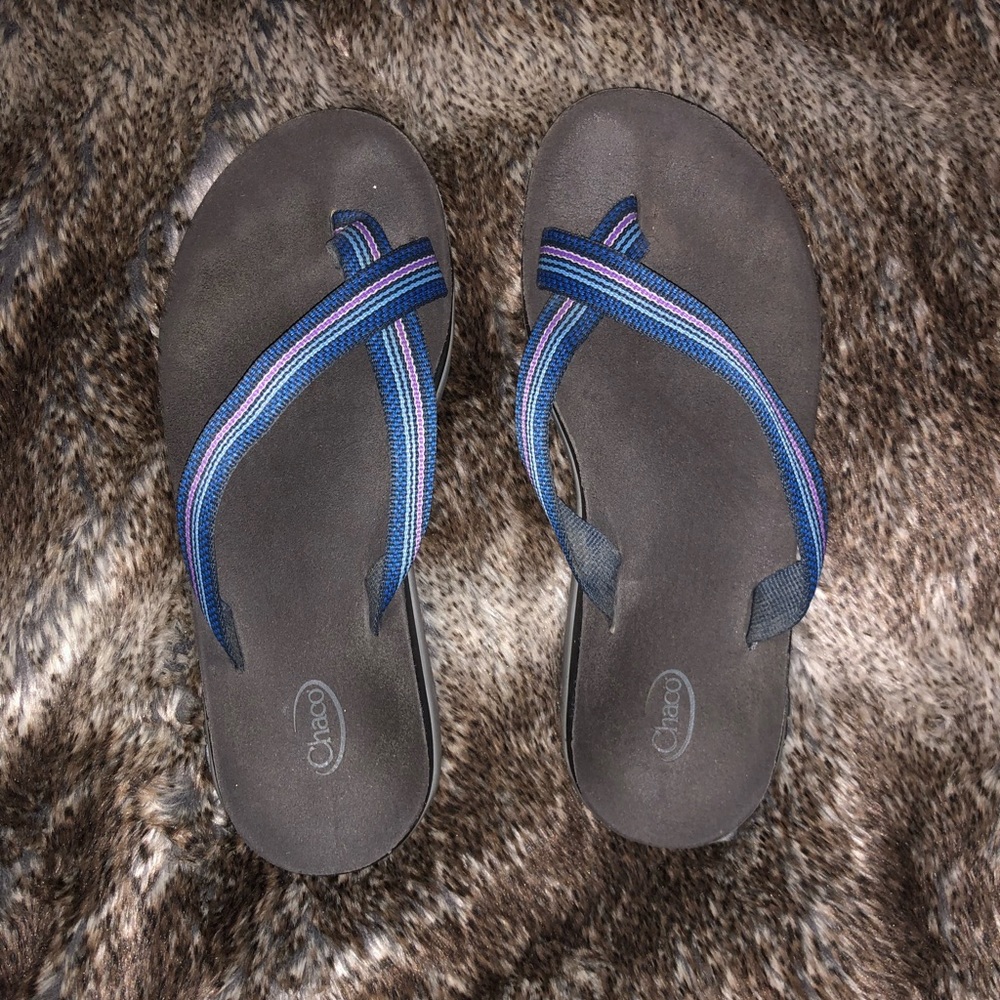 Blue Chaco sandals. Size 7